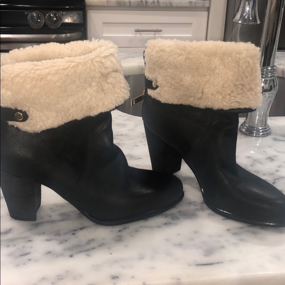 Tommy Hilfiger Black Fur Lined Bootie